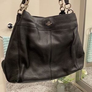 Coach pebble leather black purse
